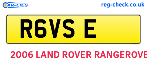 R6VSE are the vehicle registration plates.