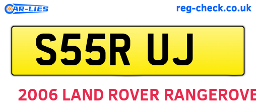 S55RUJ are the vehicle registration plates.