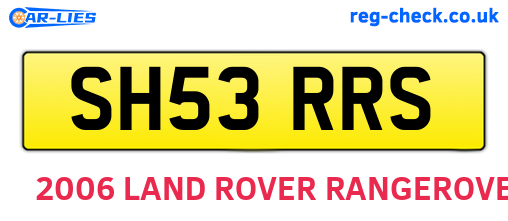 SH53RRS are the vehicle registration plates.