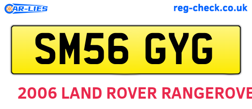 SM56GYG are the vehicle registration plates.