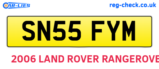 SN55FYM are the vehicle registration plates.