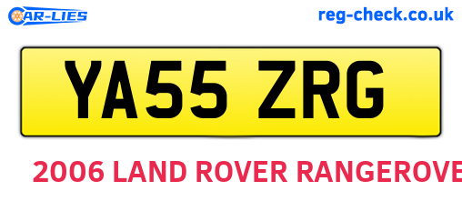 YA55ZRG are the vehicle registration plates.