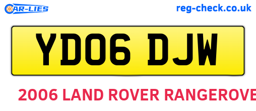 YD06DJW are the vehicle registration plates.