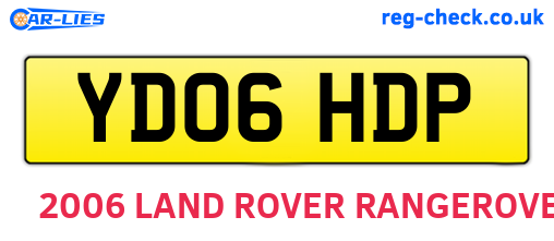 YD06HDP are the vehicle registration plates.