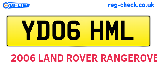 YD06HML are the vehicle registration plates.