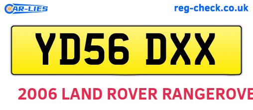 YD56DXX are the vehicle registration plates.
