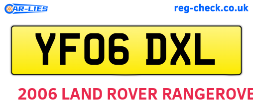 YF06DXL are the vehicle registration plates.