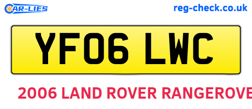 YF06LWC are the vehicle registration plates.