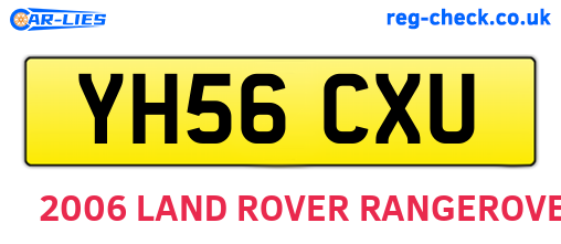 YH56CXU are the vehicle registration plates.