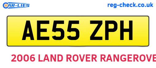 AE55ZPH are the vehicle registration plates.