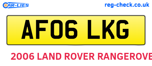 AF06LKG are the vehicle registration plates.