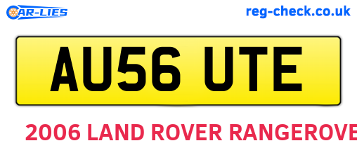 AU56UTE are the vehicle registration plates.