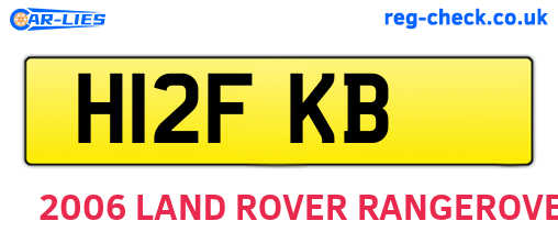 H12FKB are the vehicle registration plates.