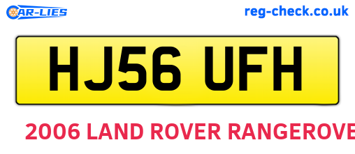 HJ56UFH are the vehicle registration plates.