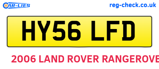 HY56LFD are the vehicle registration plates.
