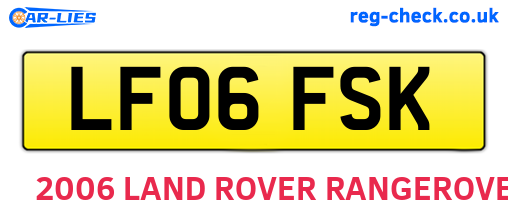 LF06FSK are the vehicle registration plates.