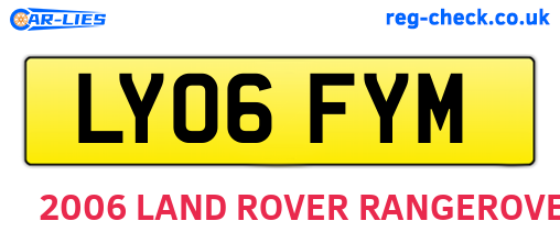 LY06FYM are the vehicle registration plates.