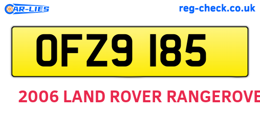 OFZ9185 are the vehicle registration plates.