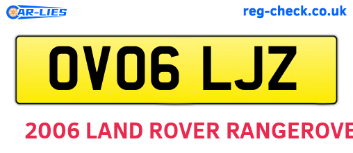 OV06LJZ are the vehicle registration plates.