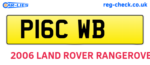 P16CWB are the vehicle registration plates.