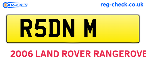 R5DNM are the vehicle registration plates.