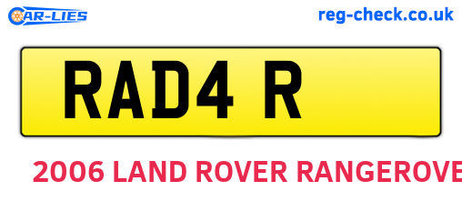 RAD4R are the vehicle registration plates.