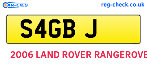 S4GBJ are the vehicle registration plates.