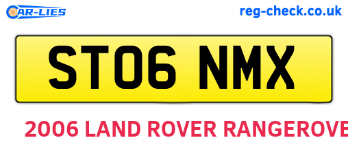 ST06NMX are the vehicle registration plates.