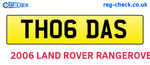 TH06DAS are the vehicle registration plates.
