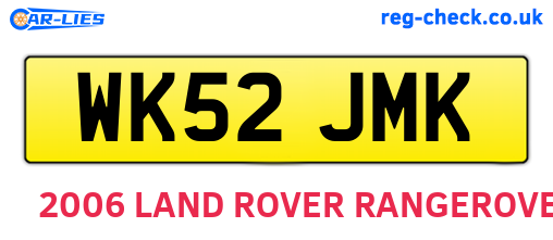 WK52JMK are the vehicle registration plates.