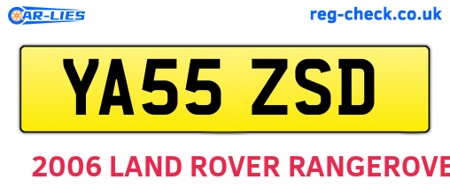 YA55ZSD are the vehicle registration plates.