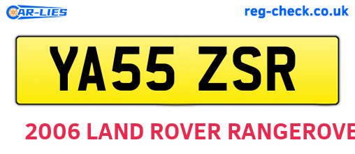 YA55ZSR are the vehicle registration plates.