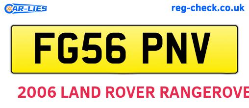 FG56PNV are the vehicle registration plates.