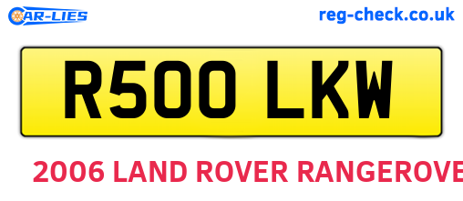 R500LKW are the vehicle registration plates.