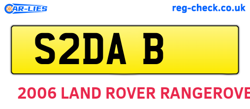 S2DAB are the vehicle registration plates.