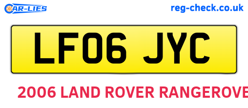 LF06JYC are the vehicle registration plates.