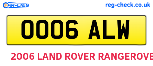 OO06ALW are the vehicle registration plates.