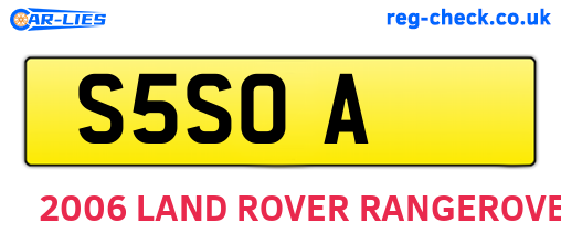 S5SOA are the vehicle registration plates.
