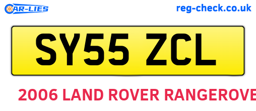 SY55ZCL are the vehicle registration plates.