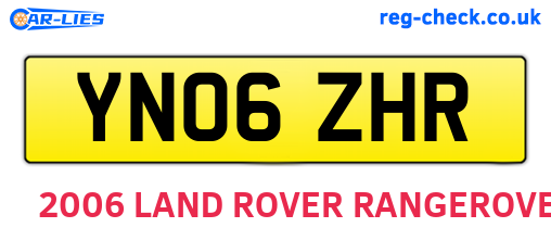 YN06ZHR are the vehicle registration plates.