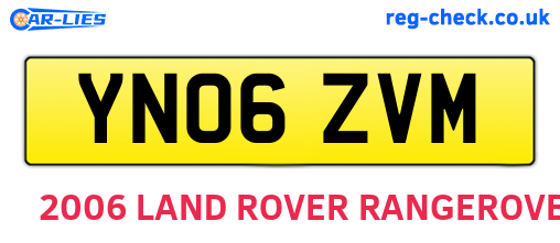 YN06ZVM are the vehicle registration plates.