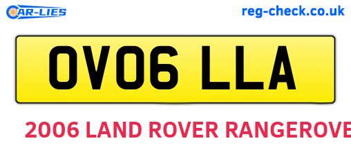 OV06LLA are the vehicle registration plates.