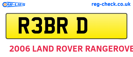 R3BRD are the vehicle registration plates.