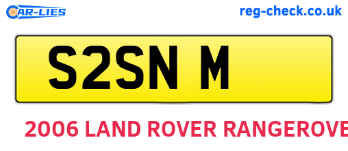 S2SNM are the vehicle registration plates.