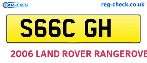 S66CGH are the vehicle registration plates.