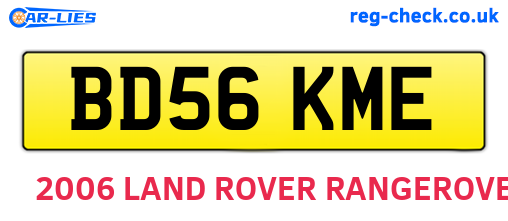 BD56KME are the vehicle registration plates.