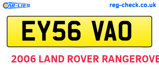 EY56VAO are the vehicle registration plates.