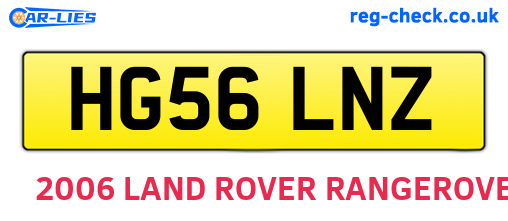HG56LNZ are the vehicle registration plates.