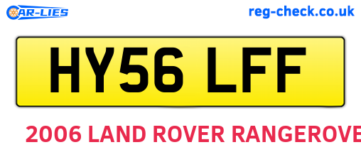 HY56LFF are the vehicle registration plates.