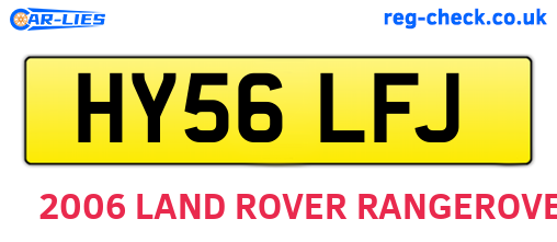 HY56LFJ are the vehicle registration plates.